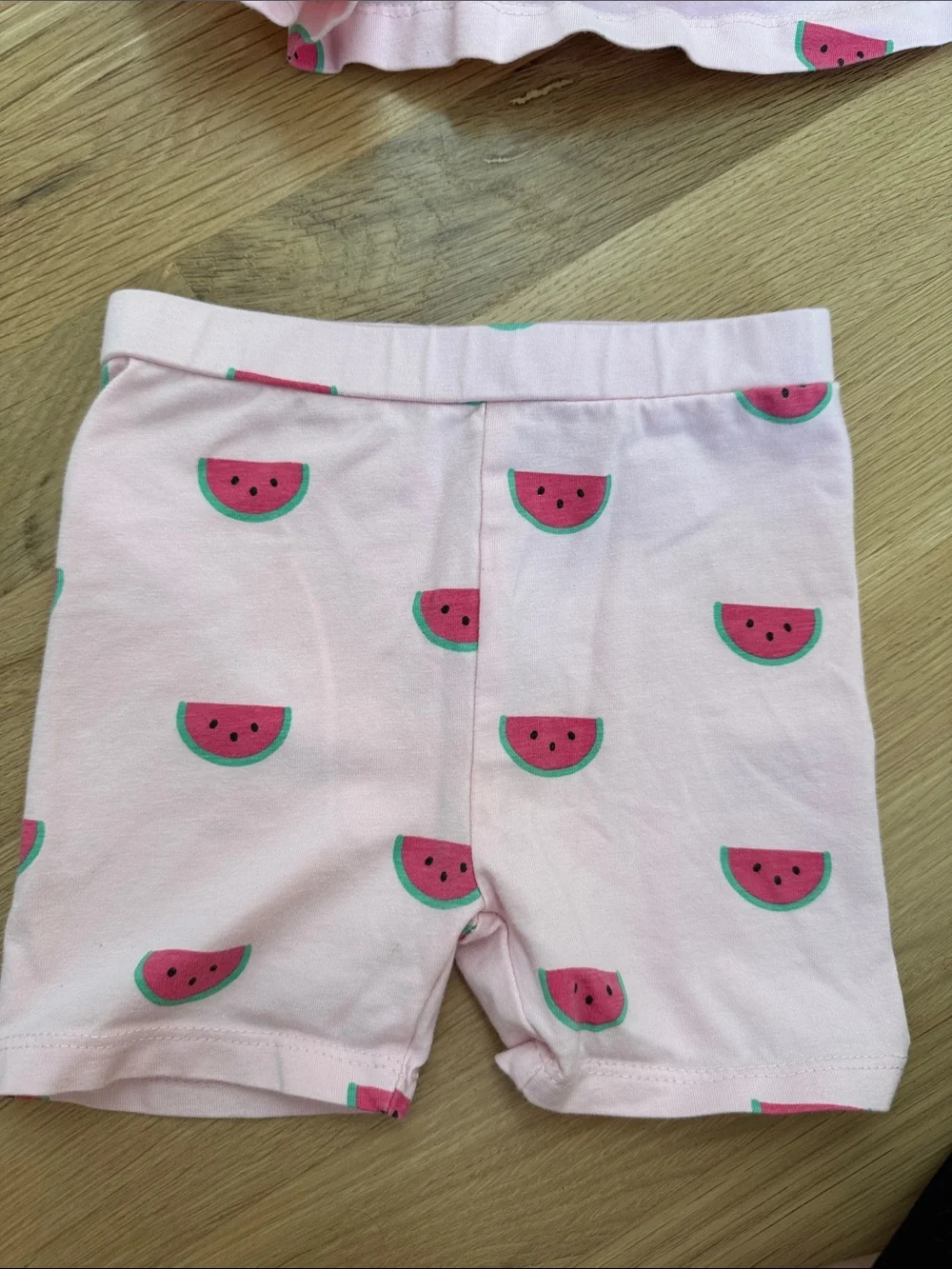 Girls Pink Watermelon Tank Top & Shorts Matching Set